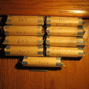 2 Dollar roll of Jefferson Nickels dated in the 1960's